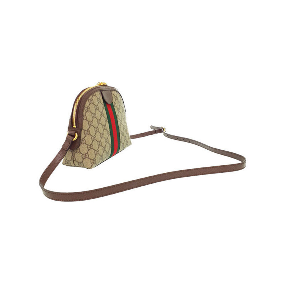 Gucci Shoulder GG Ophidia Canvas Bag Ebony Supreme Beige Brown